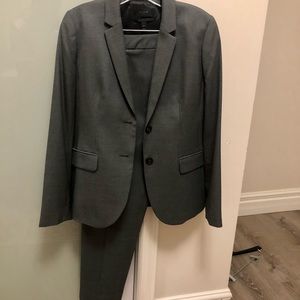 JCrew womens grey pant suit worn once perfect condition